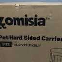 ZOMISIA Collapsible Dog Crate for Large Dogs - 36" L Heavy Duty Dog Kennel No Tools Required with 4 Sides Steel Foldable Cage for Dogs Indoor Furniture, Portable Carrier with 2 Smooth Wheels, Beige