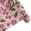 ONEART | Flower Printed Pink Jelly Vinyl Roll 12"×54" Floral Translucent PVC Vinyl Fabric 0.7 mm for DIY Crafts Sewing
