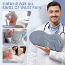 kasney Lumbar Support Pillow, Memory Foam Lumbar Pillow for Lower Back Pain Relief, Back Support Pillow for Office Chair, Car Seat - Gray