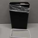 QSFWCSM 2 Pack Bathroom Trash can,Smart Touchless Trash Can,Automatic Motion Sensor Trash Bin with Lid,2.4 Gallon Garbage Can, Kitchen, Bathroom, Office, Bedroom Trash can (Black+Black)