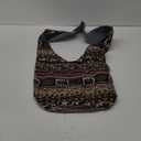 Hippie Crossbody Bag Thai Top Zip Hobo Sling Bag Handmade Hipster Messenger Bag (Queen-026-902)