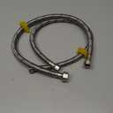 Klabb 32-Inch Stainless Steel Braided Faucet Supply Line, 3/8" Compression Inlet with 1/2" Adapter and M10 Faucet Connection for Bathroom & Kitchen Sinks