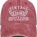Birthday Gifts for Men Women, Personalized 18th/21st/25th/30th/40th/50th ...90th Birthday Ideas Gift, Vintage Baseball Hat (Pink)