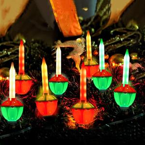 Oviejo Bubble Lights for Christmas Tree, 8FT Christmas String Lights with 8 Bubble Lights(1 Spare), C7/ E12 Base LED Bubble String Lights for Holiday/ Yard/ Garden/ Patio Decor