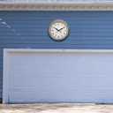 OCEST 16 Inch Indoor Outdoor Clock, Waterproof Wall Clock with Thermometer Hygrometer, Silent Non-Ticking Battery Operated Decor for Home Decor, Patio(Blue), Large