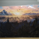 Canvas Wall Art Prints Landscape Mountain Botanical Forest Sunrise Mountains Pine Trees Birds Large Framed Artwork Wall Paintings Pictures Posters 20"x40" Wall Decor for Living Room Office Bedroom (Color3)