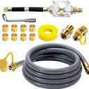 Upgraded Propane to Natural Gas Conversion Kit with Regulator & Brass Nozzles in Three Different Orifices, 10 Natural Gas Conversion Kit Fit for Weber Genesis, Spirit, Genesis II, Spirit II Grill