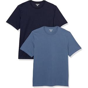 Men's Cotton Regular-Fit Short-Sleeve Crewneck T-Shirt, Pack of 2, Size S