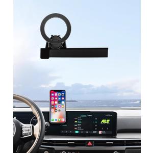 Car Phone Holder for KIA Sorento 2024-2026 Accessories 12.3 Inch Screen Fixed Clip, 360 Rotation Phone Mount Compatible with MagSafe, Cell Phone Holder Does Not Affect Air Vent
