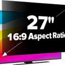 [2-Pack HD Computer Privacy Screen 27 inch, Upgraded Monitor Privacy Screen for 16:9 Widescreen Removable Anti Glare Computer Screen Cover and Blue Light UV-Blocking Screen Privacy Filter