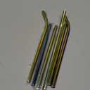 Vinaco Reusable Smoothie Straw, 0.4'' Extra Wide Stainless Steel Straw 10.5'' & 8.5'' Long colorful Straws, 6 Pack Metal Straw with 1 Reusable Straw Brush Cleaner for Milkshake, Smoothie, Bubble tea (Rainbow)