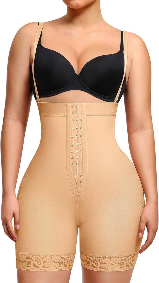 Lover-Beauty Fajas Colombianas Shapewear for Women Tummy Control Postpartum Body Shaper Butt Lifter Bodysuit (Medium)