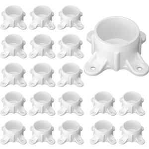 12 Packs 2" PVC Flange, Table Screw Caps PVC Pipe Fittings for DIY Rod Holder Projects, Making Storage Shelves, Support Feet