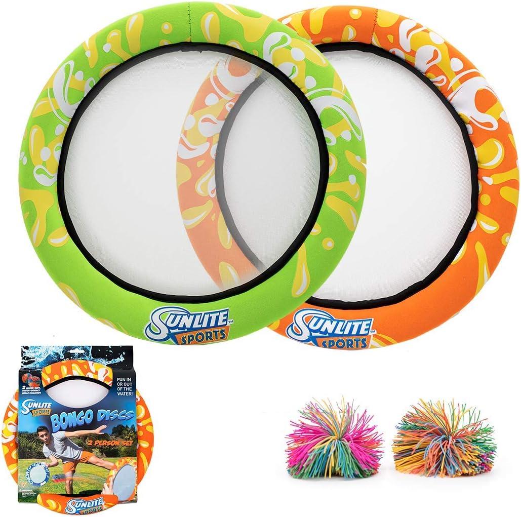 Sunlite Sports Bongo Discs, Ball Paddle Game, Ball Throwing Outdoor Games for Beach, Lawn, Backyard, Camping, Fun Beach Sports Toys, Set of 2 (Orange, Green) Sunlite Sports Bongo Discs, Ball Paddle Game, Ball Throwing Outdoor Games for Beach, Lawn, Backyard, Camping, Fun Beach Sports Toys, Set of 2 (Orange, Green)