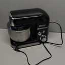 Kitchen in the box Stand Mixer,3.2Qt Small Electric Food Mixer,6 Speeds Portable Lightweight Kitchen Mixer for Daily Use with Egg Whisk,Dough Hook,Flat Beater (Black)