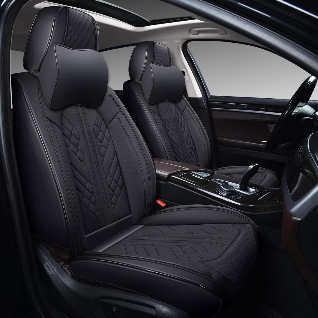 GXT Bench Seat Cover, Bench Seat Covers for Trucks - Premium Faux Leather Seat Cushion - Universal Fit for Most Sedans SUV Pick-up Truck, Durable for Long Lasting Protection (Black)