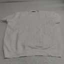 PJ PAUL JONES Men's T-Shirts Crewneck Short Sleeve Tee Textured Knit Pullover Tops White L