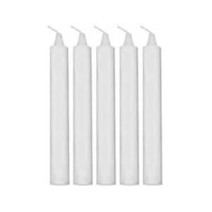 White Spell Candles 6 Inch – 5 Pack Ritual Chime Candles for Wicca, Santeria, Altar, Prayer, Meditation, Manifestation & Spiritual Cleansing (White)