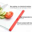 Glass Cutting Board for Kitchen,Dishwasher-Safe Cutting Board,Double-Sided & Heat-Resistant, Easy-Grip Serving Tray(Red 12x16" & 12x8" 2 Pcs)