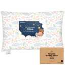 KeaBabies Toddler Pillow with Pillowcase, Jumbo 14X20 - Soft Organic Cotton Toddler Pillows for Sleeping - Machine Washable - Perfect for Travel, Toddler Bed Set (Narwhal)