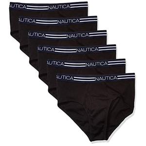 Nautica Men's 6 Pack Classic Cotton Fly Front Briefs Size M