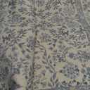 jinchan Zenith Floral 6x9 Area Rug Soft Low-Pile Living Room Rug Machine Washable Non-Slip Vintage Botanical Aesthetic Throw Carpet for Bedroom Dining Room Nursery Blue/Cream