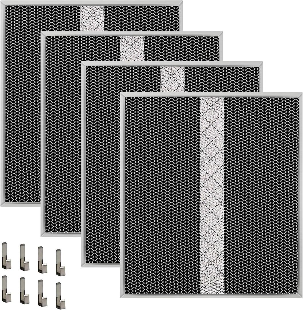 4 Pack S97020466 (HPF30) Range Hood Filter Replacement Compatible with Broan Non-Ducted Range Hood, HPF30 Charcoal Filter, 14.62" x 12.88" x 0.18"
