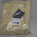Lepunuo Women's Summer Crochet Top Cap Sleeve Hollow Out Cover Ups Casual Cruise Beach Vacation Tops Knit Pullover Sweater (Beige, 3XL)