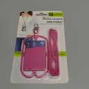 Gear Beast Cell Phone Lanyard - Universal Neck Phone Holder w/Card Pocket and Silicone Neck Strap - Compatible with Most Smartphones, Hot Pink