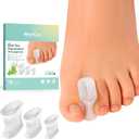 Welnove Upgraded Gel Toe Separators  16-Pack Aloe Vera Extract Infused Silicone Toe Spacers for Straightening Overlapping Toes, Bunions, Calluses  Bunion Corrector for Men and Women (3 Sizes)