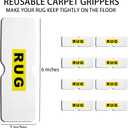 Rug Pad Grippers for Hardwood Floors & Tiles - No Damage Washable & Reusable, Double-Sided Non Slip Strong Adhesive Rug Pads Keep Corners Flat (8)