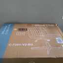 DUMOS Criss Cross Chair, Cross Legged Vanity Chair, Home Office, No Wheels-Fabric