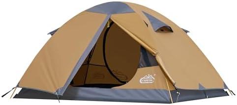2 Person Backpacking Tent, Waterproof Windproof Two Person Tent, Lightweight Easy Setup 2 Man Tent for Camping Hiking Cycling