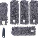 Reusable Microfiber Duster Refills Compatible with for MR.SIGA & OXO Duster- Washable Dusters Refill for MR.SIGA Lint Free Microfiber Duster for Cleaning, 4 Pack (Handle is Not Included)