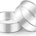 LIANYU Round Cake Pans Set of 2, 6 Inch Round Layer Cake Tins for Baking, Stainless Steel Round Baking Pan, Bakeware for Oven & Dishwasher, Non Toxic & Heavy Duty