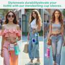 2 x 2PCS Diamond Silicone Boot for Owala Water Bottle, Anti-Slip Protective Sleeve for Owala Twist,FreeSip and Flip Stainless Steel Water Bottle, BPA-Free, Dishwasher Safe, Accessories (40 Ounces, Accessories set-Green)