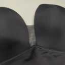 Strapless Bra Push Up Padded Deep V Plunge Bras for Women,Longline Underwire Support Anti-Slip Black 40B