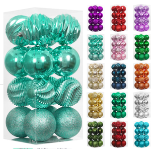 XmasExp Christmas Ball Ornaments (3.15", Mint Green) 16ct Christmas Ball Ornaments Shatterproof Xmas Tree Hanging Balls Decorations Perfect for Holiday Wedding Christmas Decor