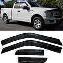 Window Visors Rain Guards Side Wind Deflectors for 2015-2025 Ford F150 Extended Cab/Super Cab,2017-2025 F250/350 SuperDuty Super Cab, Vent Guard Shade Sun 94974 4-Pieces Set