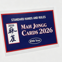 American Mahjong Cards Updated Revision 4 Pack Large Print Easy to Read (Blue)