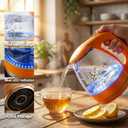 OVENTE Electric Kettle, 1.5L Borosilicate Glass Countertop Water Heater and Boiler for Coffee or Tea, BPA-Free, Auto Shut-Off, Boil-Dry Protection, Removable and Washable Spout Filter, Orange KG83O