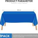 4 x 2-Pack Royal Blue Disposable Plastic Tablecloths for Rectangle Tables - 54"x108" | Perfect for Parties, Events, and Weddings, Indoor and Outdoor Use