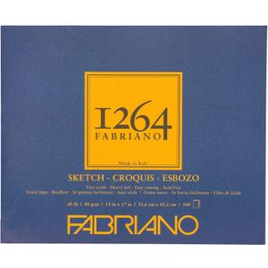 Fabriano 1264 Sketch Pad, 14 x 17, Light Cream