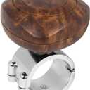 GG Grand General 80088 Matte Brown Wood Plastic Steering Wheel Spinner Knob
