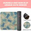 Artoid Mode Blue Rabbit Bunny Happy Easter Doormat, Home Decor Low-Profile Switch Rug Door Mat Floor Mat for Indoor Outdoor 17x29 Inch