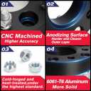 6X5.5 Wheel Spacers, KSP Forged 1"(25mm) 6x139.7mm to 6x139.7mm Thread Pitch M12x1.5 Hub Bore 108mm Adapters for Tacoma 4Runner Tundra FJ Land Cruiser Black, Not Hubcentric