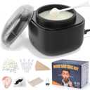 Nose Wax Kit Men, Nose Ear Hair Waxing Kit with 100g Wax, 40 Sticks, Nose Ear Hair Removal Kit, USB Fast Heat, Smart Constant Temp, Upgraded Size, Multi-Accessories, Black