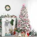 Pink Christmas Tree Topper 8 Inch Mirror Disco Ball Tree Topper, Cool and Fun Disco Ball for Xmas Tree Decorations, Ideal for DJ Club, Party, Wedding and Home Dcor