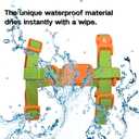 Waterproof No Pull Dog Harness, Adjustable Easy Walk Vest for Small, Medium and Large Dogs, Heavy Duty Secure Fit Pet Walking Harness for Training and Outdoor Adventures, Green, S (Green on Orange)