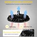 hunhun 10 Pack ETL 155W UFO LED High Bay Light, 22500lm, Daylight 5000K, US Plug,110-277V, IP65 Waterproof Commercial LED Shop Lights for Workshop Factory Barn Warehouse, Garage ETL Listed